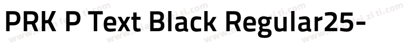 PRK P Text Black Regular25字体转换